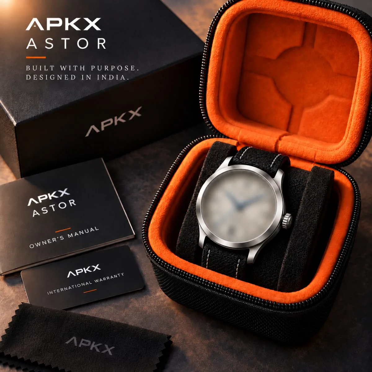 APKX ASTOR presentation box with owner's manual and warranty card