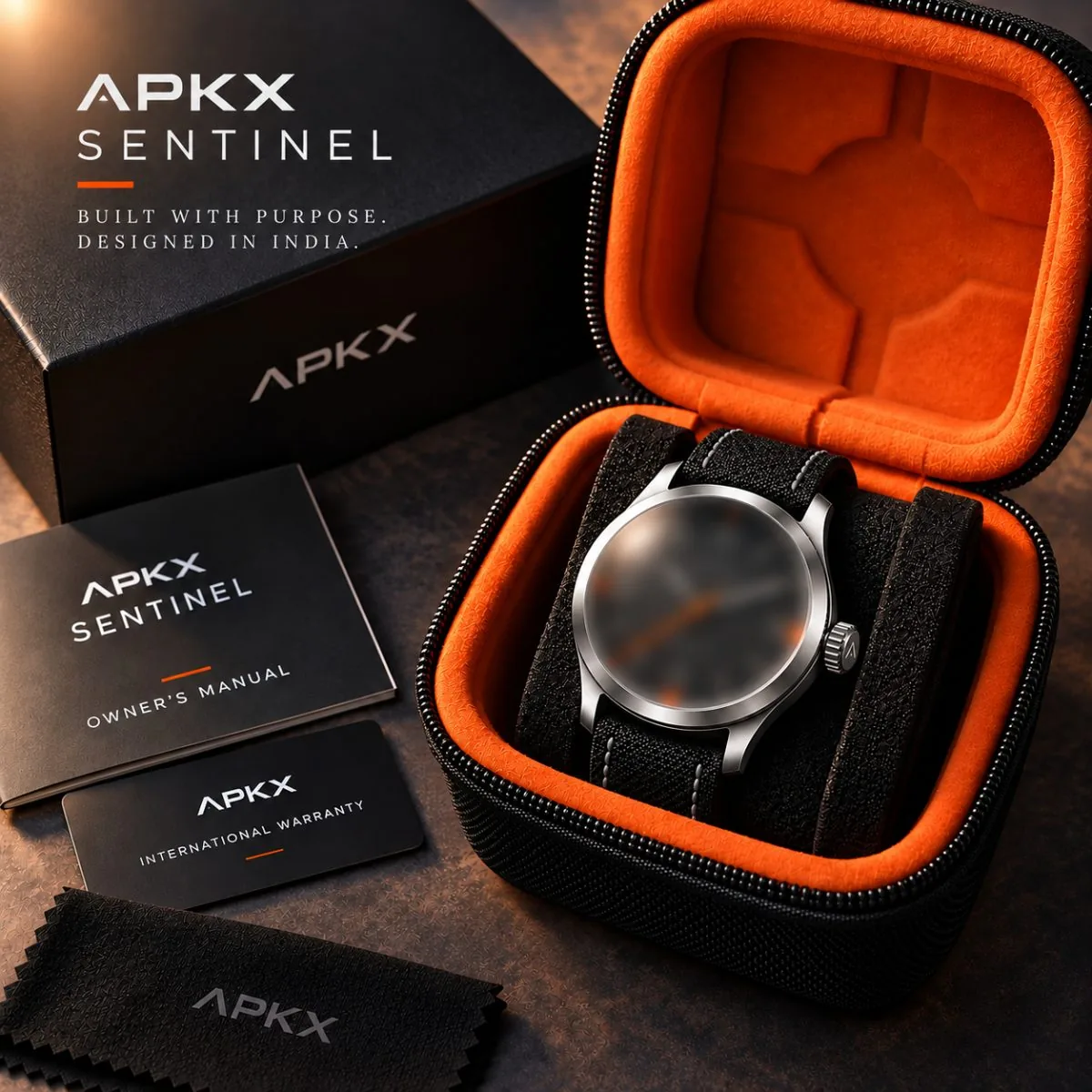 APKX SENTINEL presentation box with owner's manual and warranty card